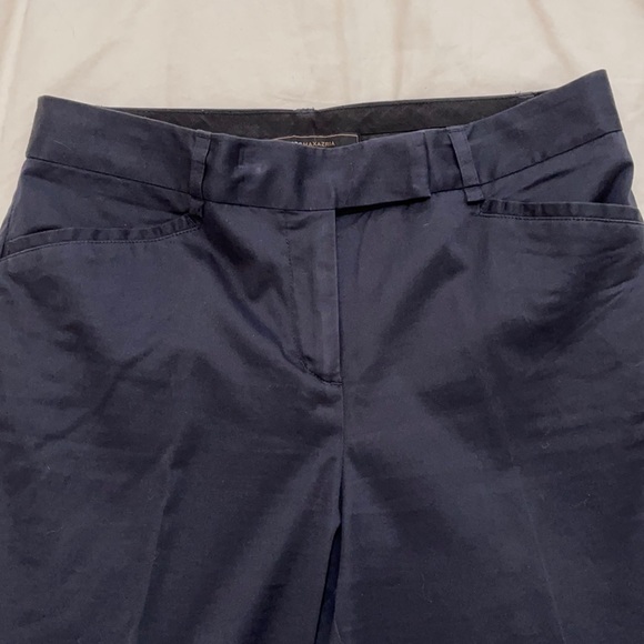 BCBGMaxAzria dark blue cotton trouser pants size 2 - Picture 4 of 8